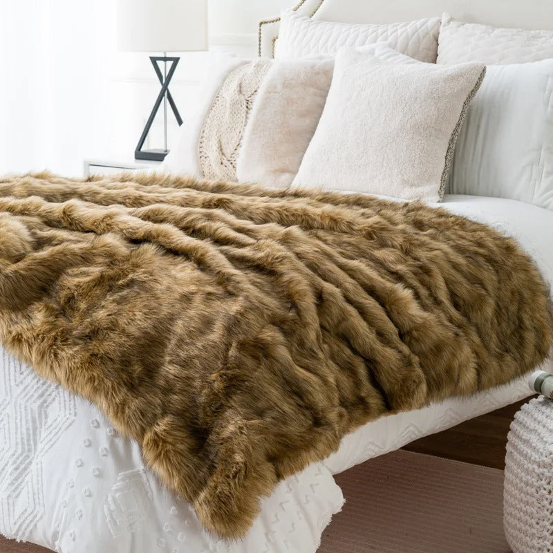 LumiNest – Faux Fur Tæppe med Ultra-Blød Luksusfølelse