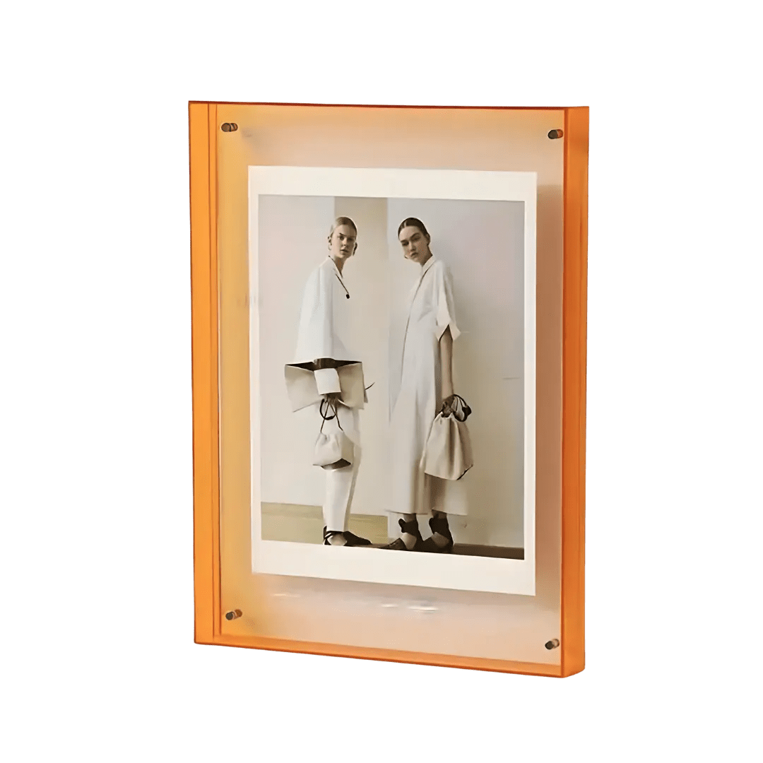 LichtFrame – Transparent Neon Billedramme med LED-lysglans