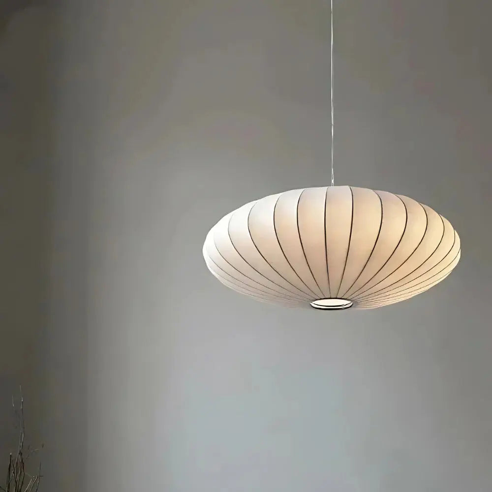 TsukiyoAura – Japandi Loftslampe med Blødt Stemningslys